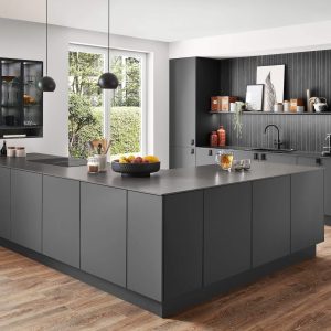 Nobilia Inselküche Schiefergrau modern