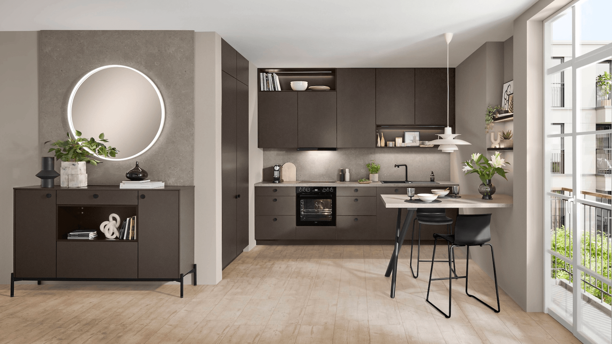 Nobilia moderne Küche Coffee